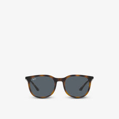 Солнцезащитные очки RB4386 прямоугольной формы Ray-Ban, коричневый