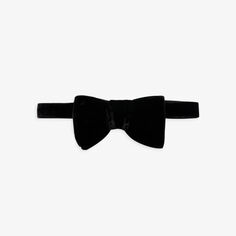 Предварительно завязанный галстук-бабочка бархатной текстуры Tom Ford, черный