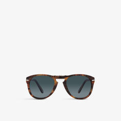 PO0714SM Солнцезащитные очки Steve McQueen пилотной формы из хрусталя и ацетата Persol, коричневый