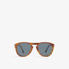 PO0714SM Солнцезащитные очки Steve McQueen пилотной формы из хрусталя и ацетата Persol, коричневый