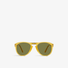 PO0714SM Солнцезащитные очки в форме пилота Steve McQueen из хрустального стекла и ацетата Persol, желтый