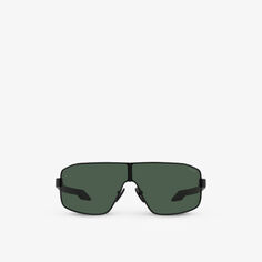 Солнцезащитные очки PS 54YS в металлической оправе Prada Linea Rossa, черный