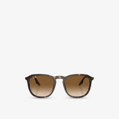 Солнцезащитные очки RB2203 в квадратной оправе с кристаллами Ray-Ban, коричневый