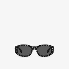 Солнцезащитные очки VE4361 в прямоугольной оправе из ацетата ацетата Versace, черный