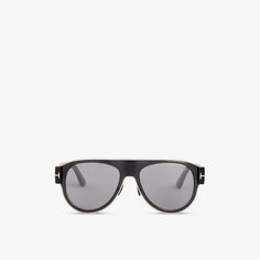 Солнцезащитные очки Lyle в металлической оправе-авиаторе FT1074 Tom Ford, черный
