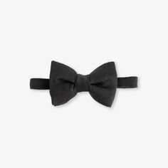 Регулируемый галстук-бабочка из шелка и хлопка Tom Ford, черный