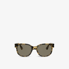 PO3257S 51 квадратные солнцезащитные очки из ацетата с черепаховым принтом Persol, серый