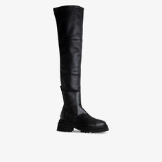 Кожаные ботинки челси выше колена с фирменным логотипом Ride Zadig&amp;Voltaire, цвет noir