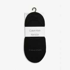 Неявочные носки из смесового хлопка, комплект из двух штук Calvin Klein, черный