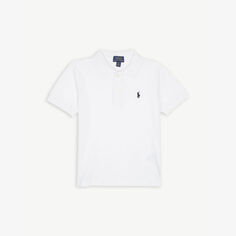 Хлопковая рубашка-поло с вышитым логотипом для 2–14 лет Polo Ralph Lauren, белый