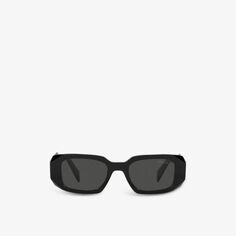 Солнцезащитные очки PR 17WS в прямоугольной оправе из ацетата Prada, черный