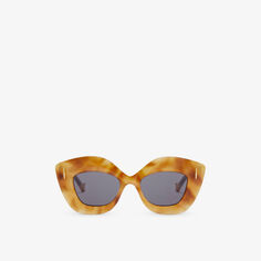 Солнцезащитные очки Retro Screen из ацетата кошачьего глаза Loewe, цвет blonde/smoke