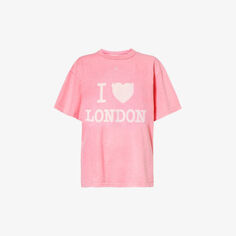 Футболка из хлопкового джерси с логотипом London Misbhv, розовый