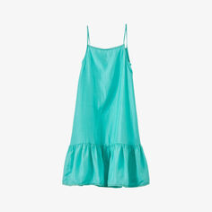 Шелковое платье-комбинация Grape 3-12 лет Caramel, цвет aqua