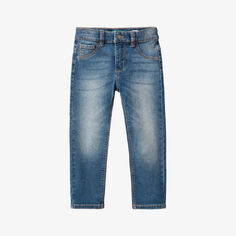 Облегающие прямые джинсы из эластичного денима 1–6 лет Benetton, синий