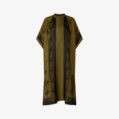 Платье миди Athena с графичным принтом Soeur, цвет kaki/noir