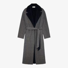 Пальто Meli из смесовой шерсти с контрастным воротником Zadig&amp;Voltaire, цвет noir