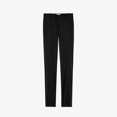 Тканые брюки Prune Split со средней посадкой Zadig&amp;Voltaire, цвет noir