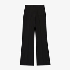 Расклешенные брюки Player со средней посадкой из смесовой шерсти Claudie Pierlot, цвет noir / gris