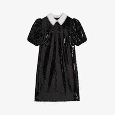 Платье мини Zarell из эластичной ткани, украшенное пайетками Ted Baker, черный