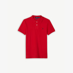 Рубашка-поло из хлопкового джерси с логотипом для 2–14 лет Polo Ralph Lauren, красный