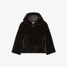Двусторонняя непромокаемая куртка-пуховик из искусственного меха Claudie Pierlot, цвет noir / gris