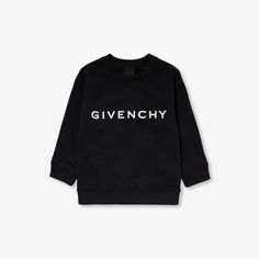 Толстовка свободного кроя из смесового хлопка с логотипом для 4–12 лет Givenchy, черный