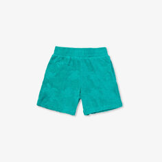 Хлопковые плавки-шорты с черепахой для 8–14 лет Vilebrequin, цвет vert tropezien