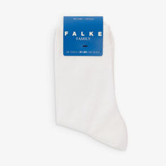 Носки до щиколотки из эластичного хлопка с логотипом Family So для 2–13 лет Falke, белый
