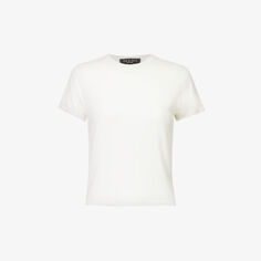 Укороченная футболка Luca из эластичной ткани в рубчик Rag &amp; Bone, белый