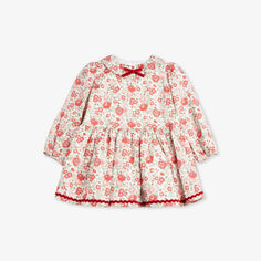 Хлопковое платье Felicite с цветочным принтом 3-24 месяца Trotters, красный