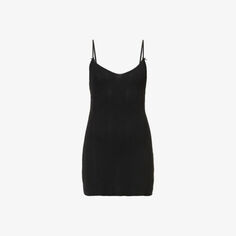 Мини-платье без рукавов из французского кружева из органического хлопка Cou Cou Intimates, черный