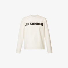 Футболка свободного кроя из хлопкового джерси с логотипом Jil Sander, цвет 102