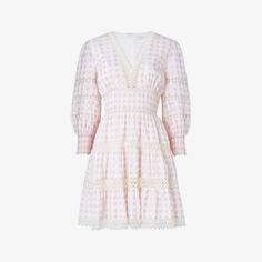 Платье мини Inez с кружевной отделкой By Malina, розовый