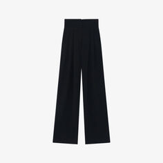 Jeon плиссированные широкие брюки средней посадки из смесовой шерсти Iro, цвет bla01
