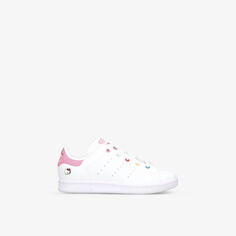 Низкие кожаные кроссовки Stan Smith 6-8 лет Adidas, белый