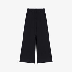 Расклешенные брюки Pimano с высокой посадкой из эластичной ткани Maje, цвет noir / gris