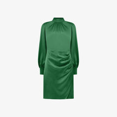 Мини-юбка из эластичной ткани с высоким воротником и запахом Ro&amp;Zo, зеленый Ro&Zo