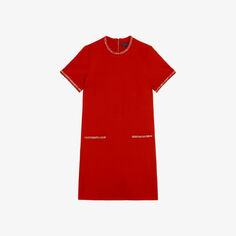 Платье мини прямого кроя Rozlia с отделкой букле Ted Baker, красный