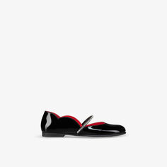 Лакированные туфли Chickistrass с фестончатым краем Christian Louboutin, черный