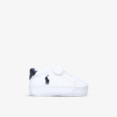 Кожаные туфли для кроватки Theron Polo Bear с вышивкой 0–12 месяцев Polo Ralph Lauren, белый