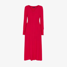 Платье миди Ilana из вискозы с присборками Whistles, розовый