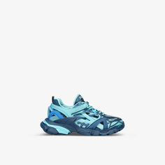 Низкие кроссовки из сетчатой ткани Track 2 на толстой подошве для 3–8 лет Balenciaga, синий