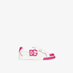 Кожаные низкие кроссовки с нашивкой-логотипом, 3–10 лет Dolce &amp; Gabbana, белый