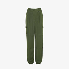 Широкие тканые брюки карго Grace со средней посадкой Whistles, зеленый
