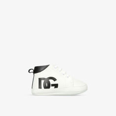 Кожаные кроссовки с логотипом DG 4–6 месяцев Dolce &amp; Gabbana, черный