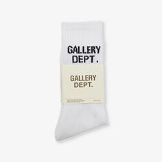 Чистые носки из эластичной ткани с логотипом бренда Gallery Dept, белый