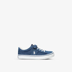 Хлопковые кроссовки Sayer с вышитым логотипом, 5–9 лет Polo Ralph Lauren, синий