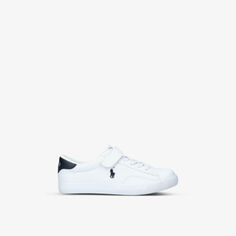 Кроссовки из искусственной кожи с вышитым логотипом Theron 5–8 лет Polo Ralph Lauren, белый
