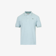 Рубашка-поло стандартного кроя из хлопкового пике Le FLEUR* x Lacoste с фирменной нашивкой Lacoste, цвет swell